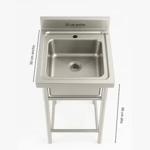 Lavafondo de Acero Inoxidable  50x50