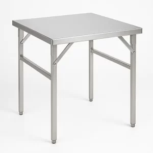 Mesa plegable/rebatible de acero inoxidable 304 70X70X76