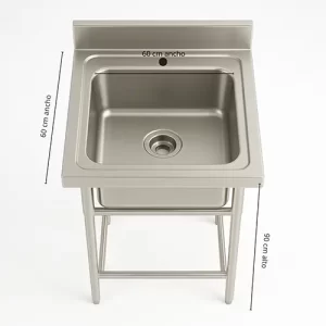 Lavafondo de Acero Inoxidable 60x60