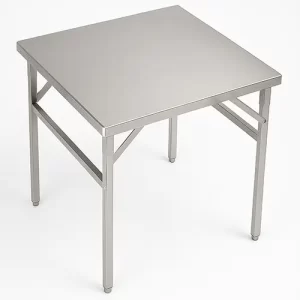 Mesa plegable/rebatible de acero inoxidable 304 80x80x80